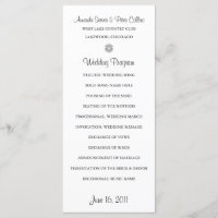 Einfache Hochzeitsprogramme (weiß)