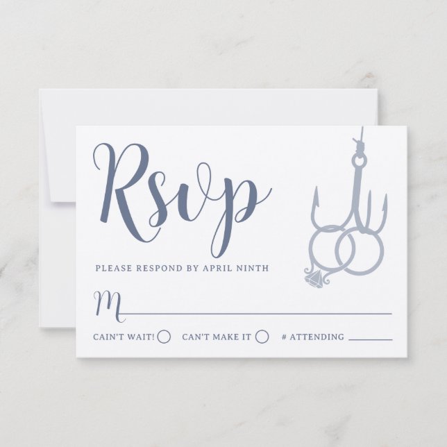 Einfache Hochzeitsramme RSVP Card Kraft (Vorderseite)
