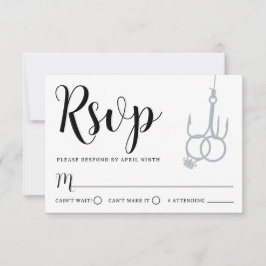 Einfache Hochzeitsramme RSVP Karte Schwarz