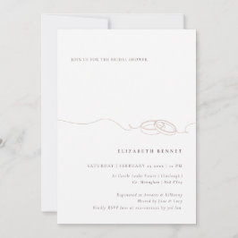 Einfache Hochzeitsraten | Rosa Brautparty Einladung