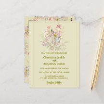 Einfache Hochzeitsreise mit den Wildblumen