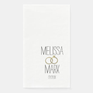 Einfache Hochzeitsring-Imitate Gold Rings Serviette