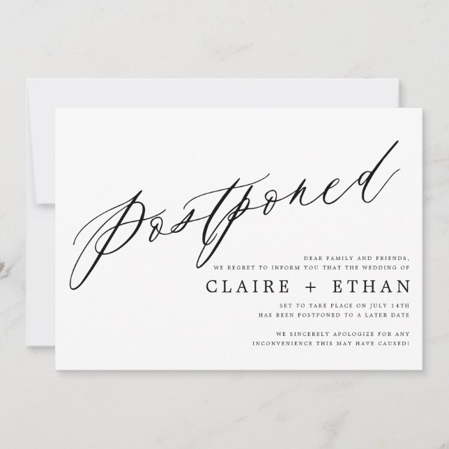 Einfache Hochzeitstiftung Einladung (Vorderseite)