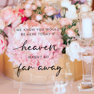 Einfache Hochzeitstisch Acrylschild