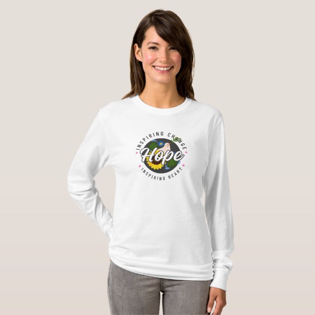 Einfache Hoffnung Inspirierend Langschläfer-T - Sh T-Shirt (Vorne ganz)