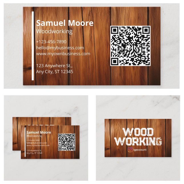 Einfache Holzbearbeitung Beruflich Sägewerk Handym Visitenkarte (Simple Woodworking Professional Sawmill Handymen Business Card
)