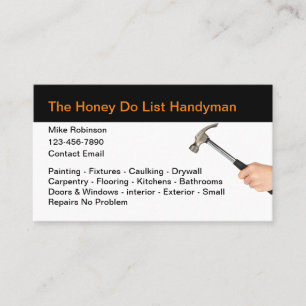 Einfache Honey Do Handwerker Visitenkarten Visitenkarte