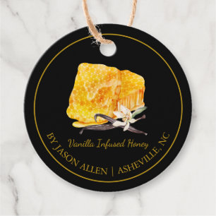 Einfache Honeycomb Vanilla Infused Honey Hang Tag Geschenkanhänger