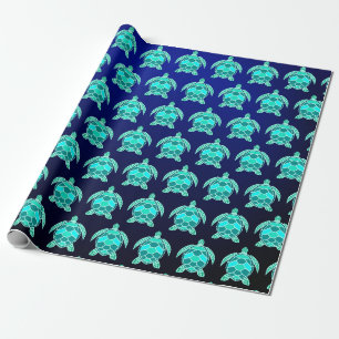 Einfache Hübsche Blaue türkisfarbene aquamarine  Geschenkpapier