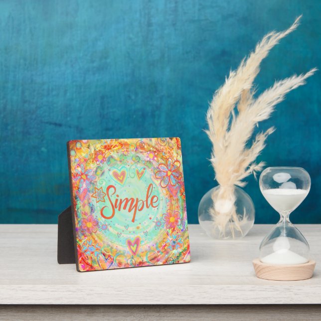 Einfache Hübsche Pastell Floral Inspirivity Easel Fotoplatte (InSitu)