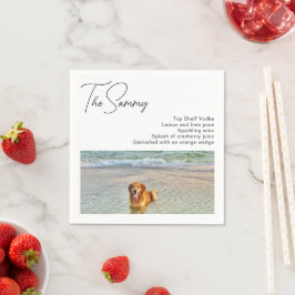 Einfache Hunde Foto Drink Rezept Moderne Hochzeit Serviette