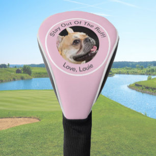 Einfache Hunde Foto Golfer-Gabe lustig pink Golf Headcover