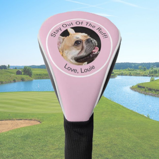 Einfache Hunde Foto Golfer-Gabe lustig pink Golf Headcover (Von Creator hochgeladen)