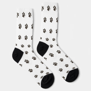 Einfache Hundetaten-Druck-Crew-Socken Socken