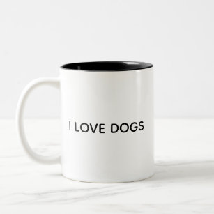 Einfache I-Liebe Hunde Tasse