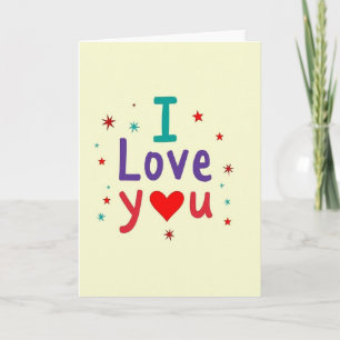Einfache I Love You Sterne Karte
