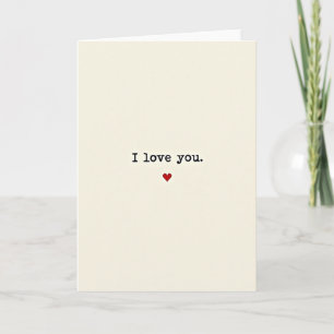 Einfache Ich-liebe-dich-Herzkarte Karte