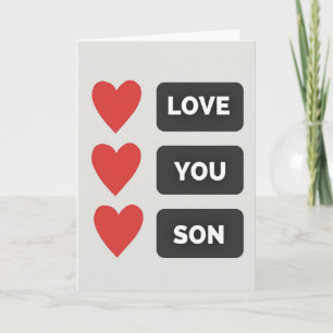 Einfache "Ich liebe dich" Karte für den Sohn