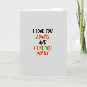 Einfache Ich-liebe-dich-meistens-Karte Karte