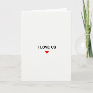 Einfache Ich-liebe-uns-Herzkarte Karte