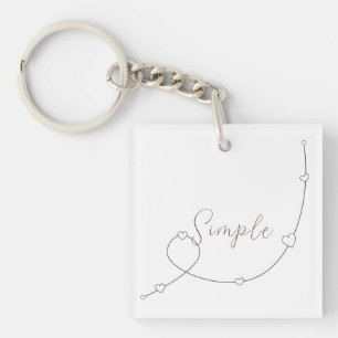Einfache Illustration mit Herzen im minimalistisch Schlüsselanhänger