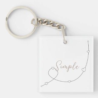 Einfache Illustration mit Herzen im minimalistisch Schlüsselanhänger