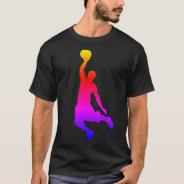 Einfache Illustrierte Basketball-Spielerrutsche T-Shirt