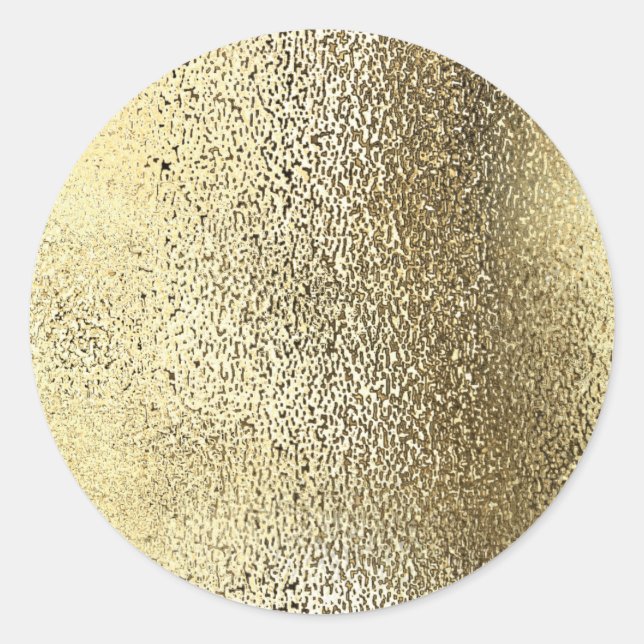 Einfache Imitate Gold Foil. Runder Aufkleber (Vorderseite)