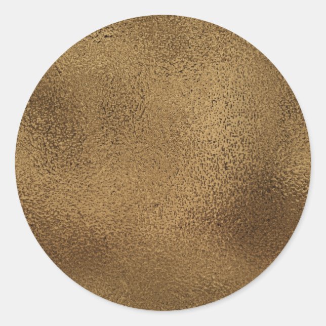 Einfache Imitate Gold Foil. Runder Aufkleber (Vorderseite)