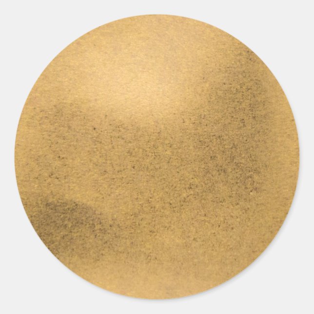 Einfache Imitate Gold Foil. Runder Aufkleber (Vorderseite)