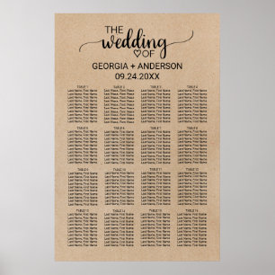 Einfache Imitate Kalligrafie-Seekarte Poster