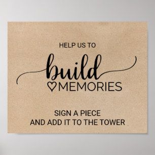 Einfache Imitate Kraft Calligraphy Erinnerungen er Poster