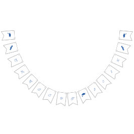 Einfache, individuell anpassbare Abschlüsse in Bla Wimpelkette