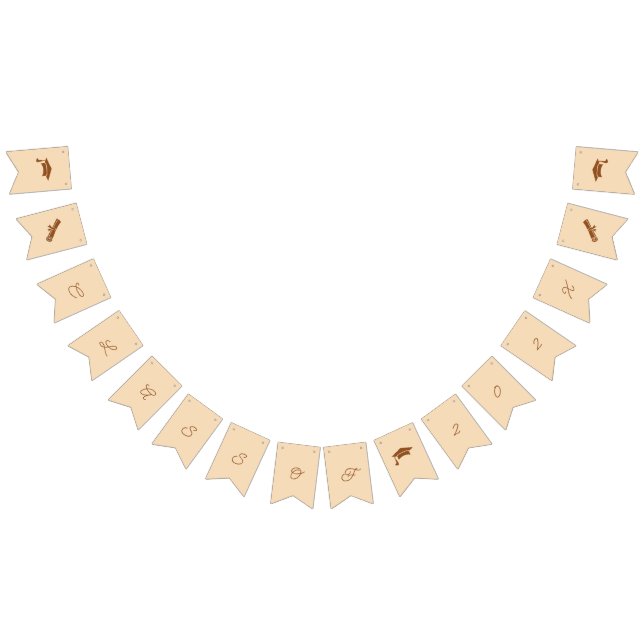 Einfache, individuell einstellbare Abschluss in Br Wimpelkette (Alle)