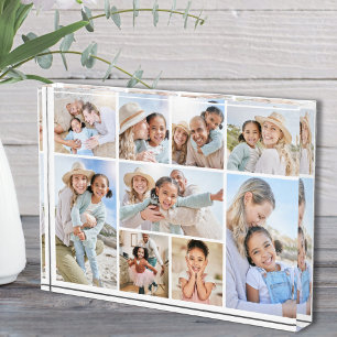 Einfache individuelle Familienfotocollage Fotoblock