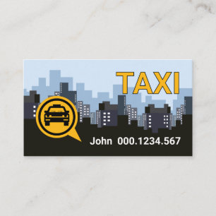 Einfache Innenstadt Skyline - Fahrt mit dem Taxi Visitenkarte