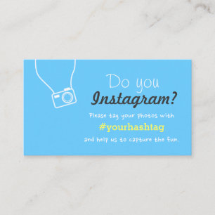 Einfache Instagram-Foto-Hashtag-Einsteckkarte Begleitkarte