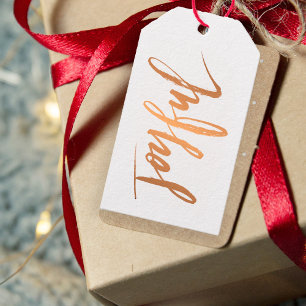 Einfache JOYFUL Red Gold Minimalistischer Urlaub Geschenkanhänger