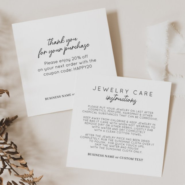 Einfache Juwelenpflege - Anleitung für Ihr Unterne Begleitkarte (Von Creator hochgeladen)