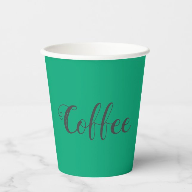 Einfache Kaffee-Pastel-Tassen Pappbecher (Vorderseite)