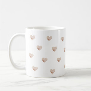 Einfache Kaffeetasse mit rosa Herz