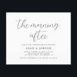 Einfache Kalligrafie Budget Morning After Hochzeit Flyer<br><div class="desc">Einfache Kalligrafie-Budget-Morgen nach Hochzeit Flyer</div>