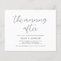 Einfache Kalligrafie Budget Morning After Hochzeit