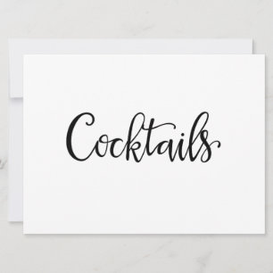 Einfache Kalligrafie   Cocktails Empfang Unterschr