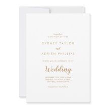 Einfache Kalligrafie|Gold-Hochzeit