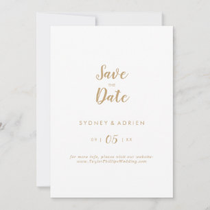 Einfache Kalligrafie Goldene Hochzeit retten das D Save The Date