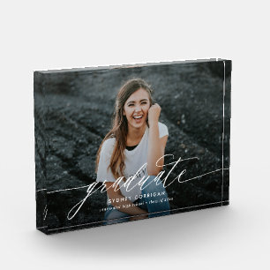 Einfache Kalligrafie-Script-Abschluss Fotoblock