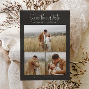 Einfache Kalligrafie Script Modern Four Foto Save The Date