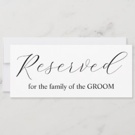 Einfache Kalligraphie reservierte Hochzeitstischfa Einladung