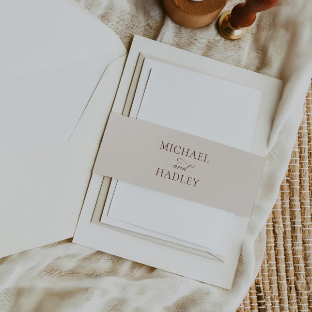 Einfache kalligraphische Hochzeit Einladungsbanderole (Von Creator hochgeladen)